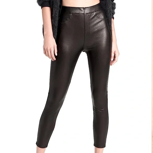Leather Like ankle skinny pants - Picture 1 of 9